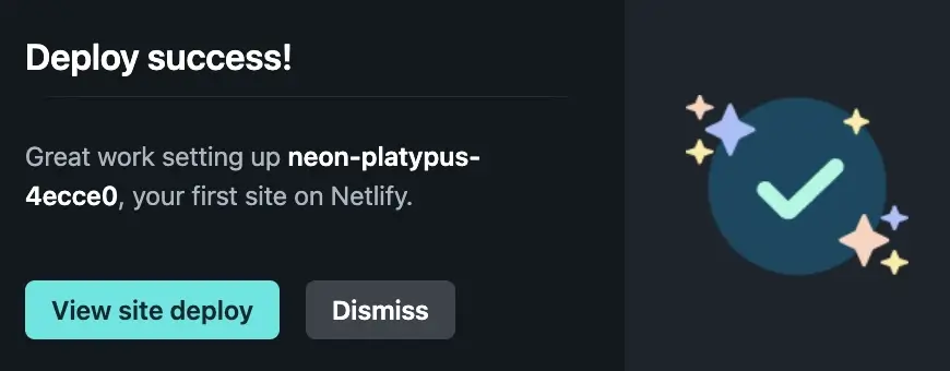 Screenshot of the Netlify dashboard